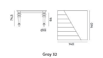 Gray 32/33/34/35 Dining Table gallery